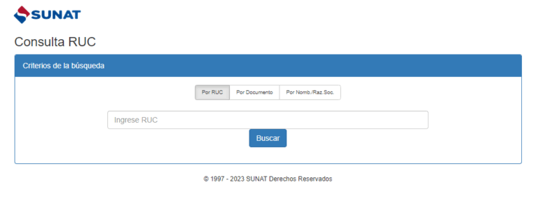 Ver RUC por Nombre o Razón Social
