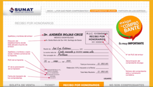 recibo por honorarios comprobante de pagos